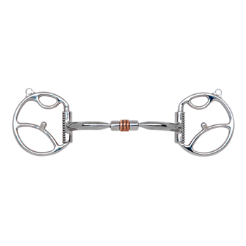 Western Dee snaffle bit - Western snaffle bit with hooks - MB03 mouthpiece with copper